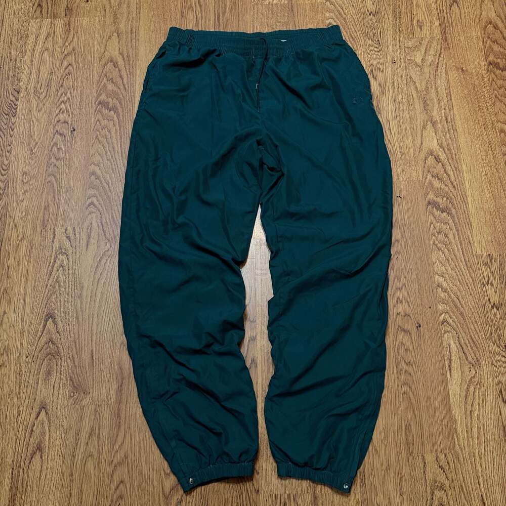 Fred Perry Men's Green Nylon Lined Track Pants